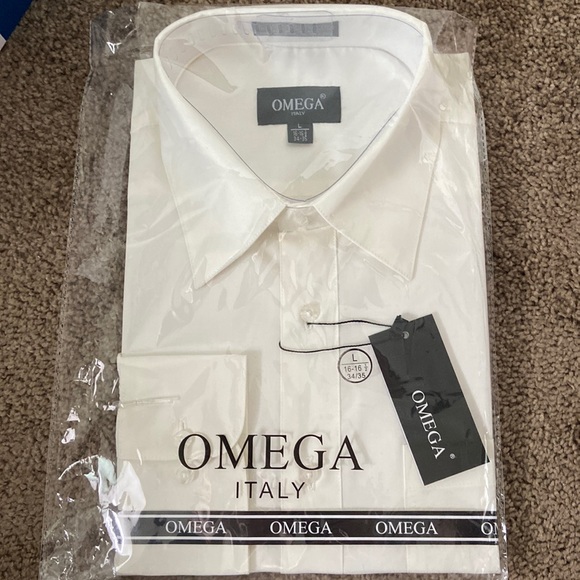 omega italy dress shirts Omega | Shirts | Mens Off White Dress Shirt